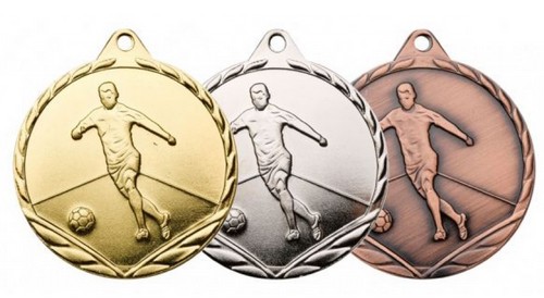 Voetbal Medaille E 254 Goud-Zilver-Brons compleet LAATSTE Serie OP=OP!!